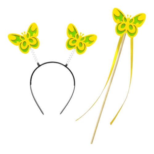 ZESTAW MOTYLEK ŻÓŁTO-ZIELONY 2el