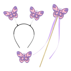ZESTAW MOTYLEK FIOLETOWY 3el