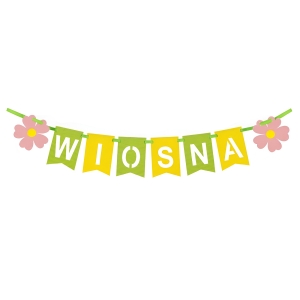 BANER WIOSNA FILCOWY ZIELONO-ŻÓŁTY 3m