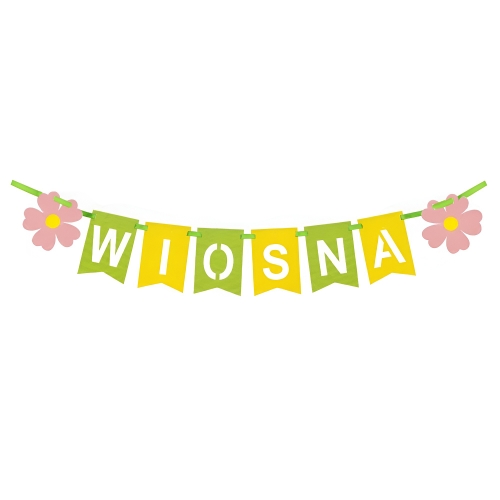 BANER WIOSNA FILCOWY ZIELONO-ŻÓŁTY 3m