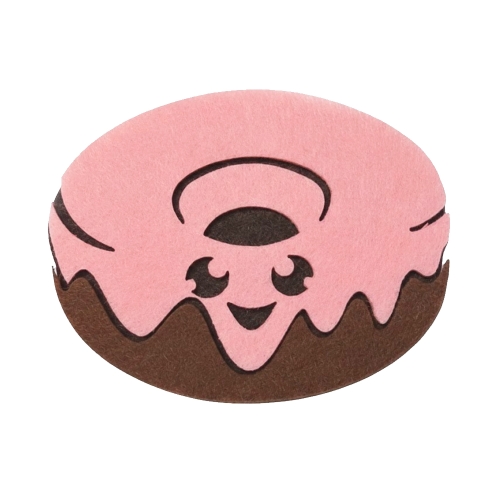 DONUT PĄCZEK FILCOWY BRĄZOWO-RÓŻOWY 11x8,5cm