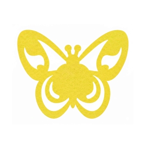 FRONT MOTYLEK FILCOWY ŻÓŁTY 7x6cm