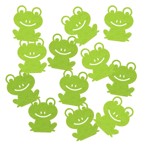 ZESTAW ŻABKI FILCOWE JASNOZIELONE 12szt