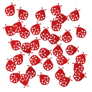 ZESTAW BIEDRONKI FILCOWE CZERWONE 36szt