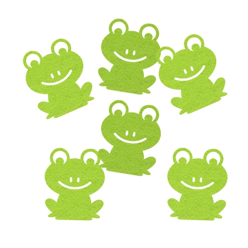 ZESTAW ŻABKI FILCOWE JASNOZIELONE 6szt