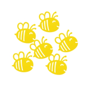 ZESTAW PSZCZÓŁKI FILCOWE ŻÓŁTE 6szt