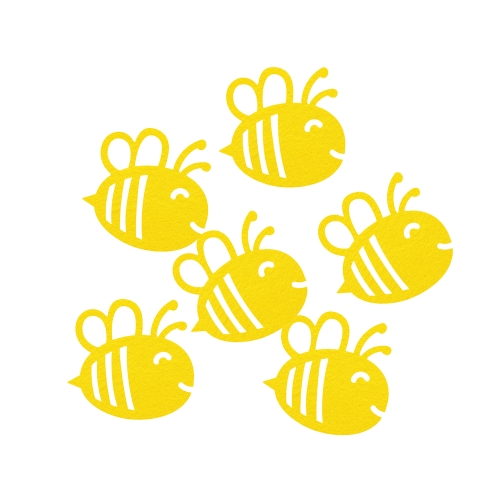 ZESTAW PSZCZÓŁKI FILCOWE ŻÓŁTE 6szt