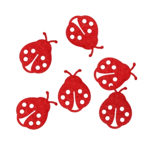 ZESTAW BIEDRONKI FILCOWE CZERWONE 6szt