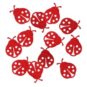 ZESTAW BIEDRONKI FILCOWE CZERWONE 12szt