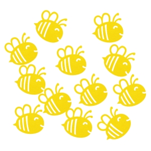 ZESTAW PSZCZÓŁKI FILCOWE ŻÓŁTE 12szt