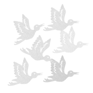 ZESTAW BOCIANY FILCOWE BIAŁE 6szt