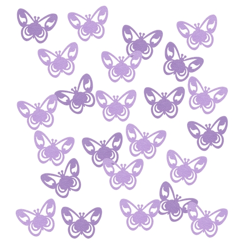 ZESTAW MOTYLKI FILCOWE FIOLETOWE 24szt