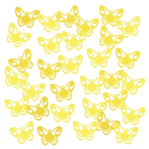 ZESTAW MOTYLKI FILCOWE ŻÓŁTE 36szt