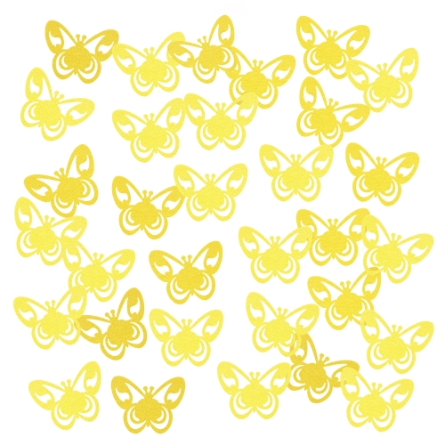 ZESTAW MOTYLKI FILCOWE ŻÓŁTE 36szt