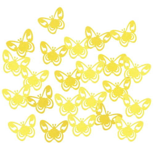ZESTAW MOTYLKI FILCOWE ŻÓŁTE 24szt