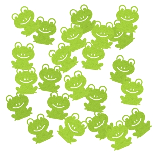 ZESTAW ŻABKI FILCOWE JASNOZIELONE 24szt