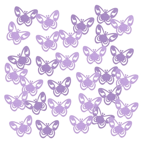 ZESTAW MOTYLKI FILCOWE FIOLETOWE 36szt