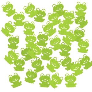 ZESTAW ŻABKI FILCOWE JASNOZIELONE 36szt