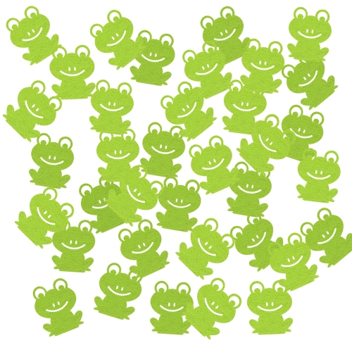 ZESTAW ŻABKI FILCOWE JASNOZIELONE 36szt