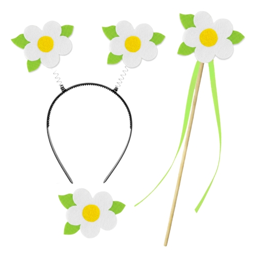 ZESTAW KWIATEK BIAŁY 3el