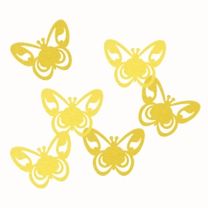 ZESTAW MOTYLKI FILCOWE ŻÓŁTE 6szt