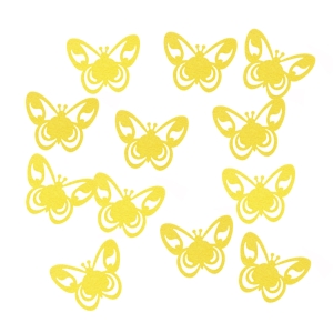 ZESTAW MOTYLKI FILCOWE ŻÓŁTE 12szt