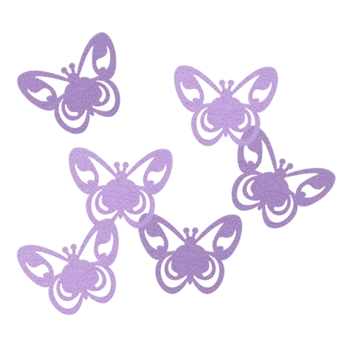 ZESTAW MOTYLKI FILCOWE FIOLETOWE 6szt