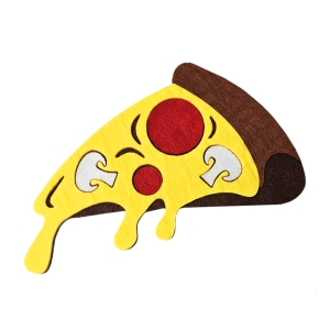 PANEL PIZZA FILCOWA BRĄZOWO-ŻÓŁTA 15x10cm