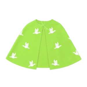 PELERYNA BOCIANY PONGEE JASNOZIELONA 116-140