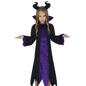 STRÓJ SUKIENKA DIABLICA CZARNO-FIOLETOWA 110-115