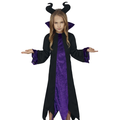 STRÓJ SUKIENKA DIABLICA CZARNO-FIOLETOWA 110-115