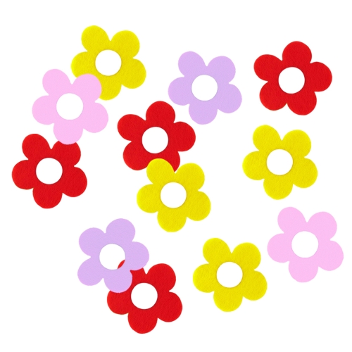 ZESTAW KWIATKI FILCOWE KOLOROWE 12szt