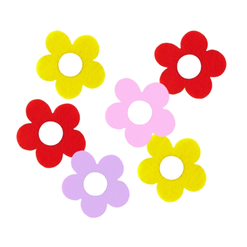 ZESTAW KWIATKI FILCOWE KOLOROWE 6szt