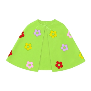 PELERYNA KWIATKI PONGEE JASNOZIELONA 98-110