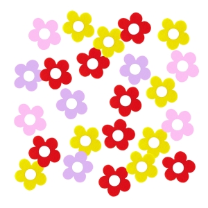 ZESTAW KWIATKI FILCOWE KOLOROWE 24szt