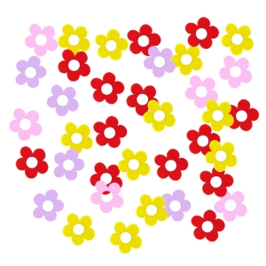 ZESTAW KWIATKI FILCOWE KOLOROWE 36szt