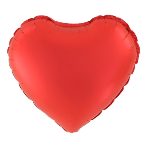 BALON PARTY PAL SERCE MATOWY CZERWONY 18'' 46cm
