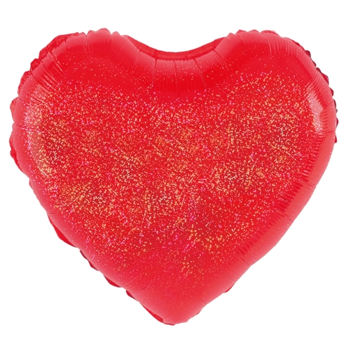 BALON PARTY PAL SERCE HOLOGRAFICZNY CZERWONY 18'' 46cm