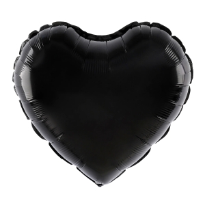 BALON PARTYPAL SERCE CZARNY 18'' 46cm