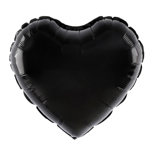 BALON PARTYPAL SERCE CZARNY 18'' 46cm