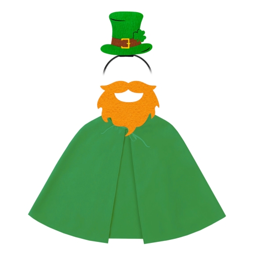 ZESTAW ŚWIĘTEGO PATRYKA ZIELONY 146-158 3el