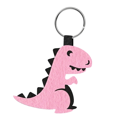 BRELOK DINOZAUR FILCOWY RÓŻOWY
