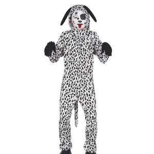 STRÓJ KOMBINEZON PIESEK DALMATYŃCZYK BIAŁO-CZARNY 95-105