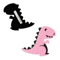 ZESTAW DINOZAUR RÓŻOWY 3el
