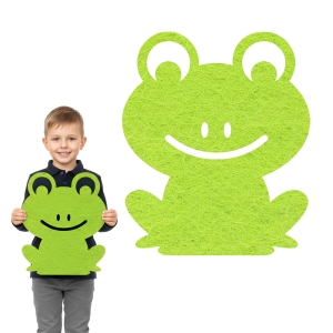 MAXI FRONT ŻABKA FILCOWA ZIELONA 43x36cm