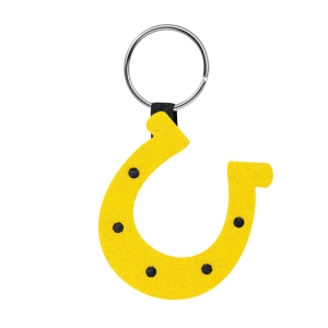 BRELOK PODKOWA FILCOWA ŻÓŁTA