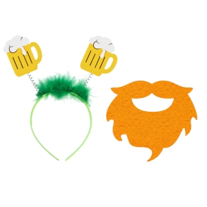 ZESTAW ŚWIĘTEGO PATRYKA ŻÓŁTO-RUDY 2el