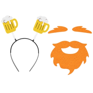 ZESTAW ŚWIĘTEGO PATRYKA ŻÓŁTO-RUDY 2el