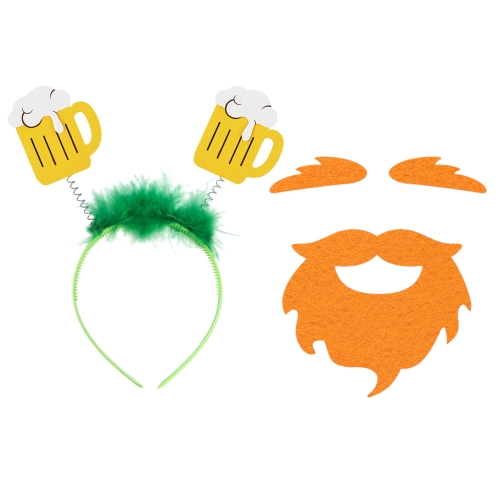 ZESTAW ŚWIĘTEGO PATRYKA ŻÓŁTO-RUDY 2el