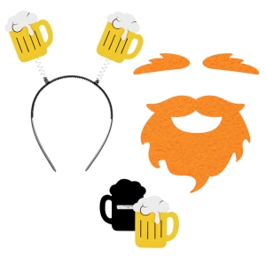 ZESTAW ŚWIĘTEGO PATRYKA ŻÓŁTO-RUDY 3el